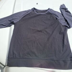 Lululemon Blue & Grey Baseball Style Long Sleeve Shirt